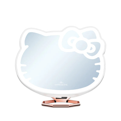 Hello Kitty LED Pocket Mirror W/Ring Stand HKPKTRG-WHT