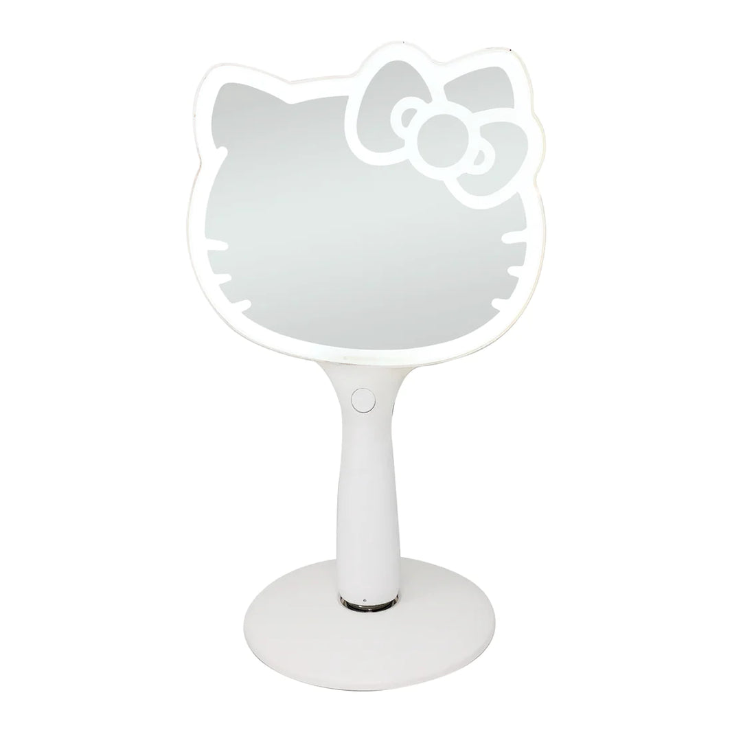 Impressions Hello Kitty LED Handheld Makeup Mirror with Standing Base IVMM-HK02-WHT