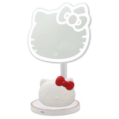 Impressions Hello Kitty LED Rechargeable Makeup Mirror + Wireless Compact Mirror Bundle IVMM-HK04-WHT