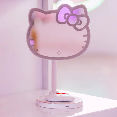 Impressions Hello Kitty LED Rechargeable Makeup Mirror + Wireless Compact Mirror Bundle IVMM-HK04-WHT