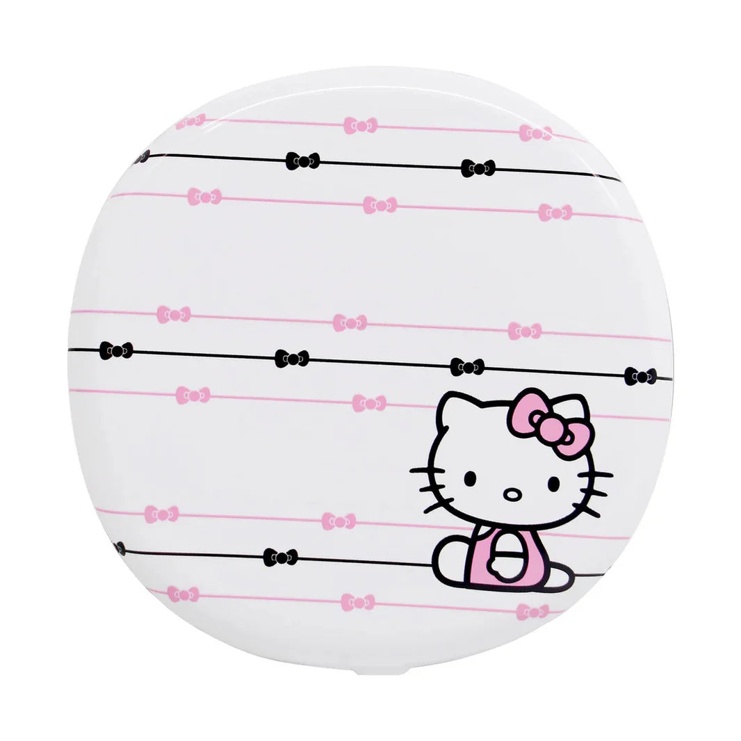 Novelties- Impressions Hello Kitty The Stripe LED Compact Mirror HKSTPRM342-WHT