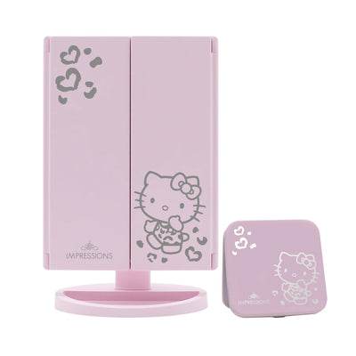 Impressions Hello Kitty Super Cute Trifold + Compact Mirror Bundle HKTFCOM-ANML-PNK (1pc)