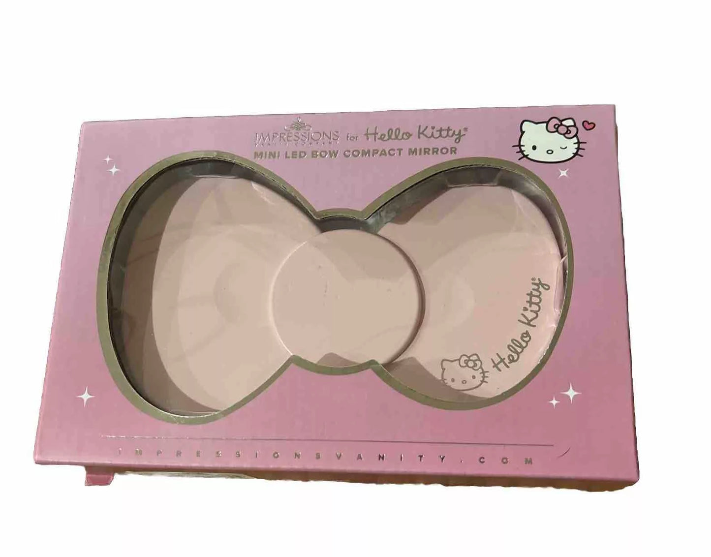 Impressions Hello Kitty Bow LED Compact Mirror SMALL HKBOWCMPTS-PINK